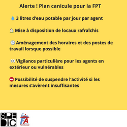 Attention ! Plan canicule pour la FPT
